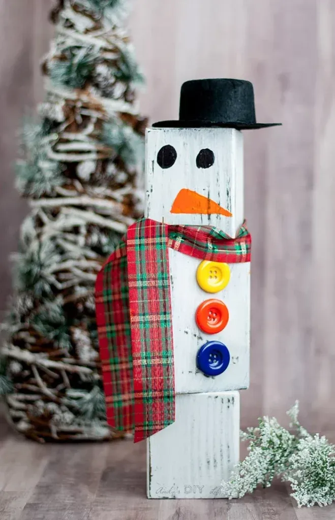 DIY Wooden Snowman