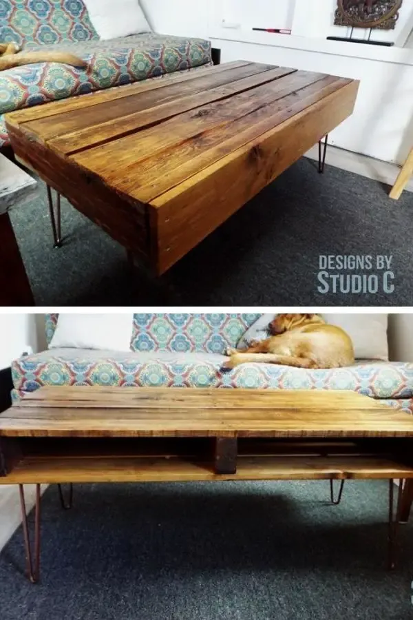 Simple Build A Coffee Table With A Half Pallet