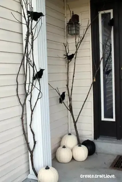 Raven Inspired Halloween Front Porch