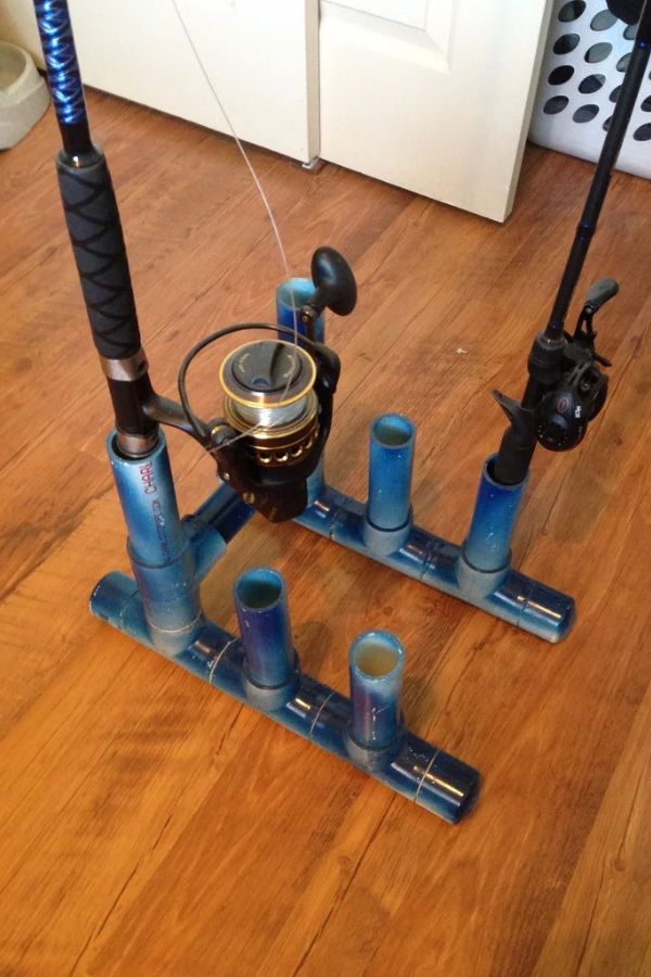 imple Collapsible PVC Fishing Rod Holder