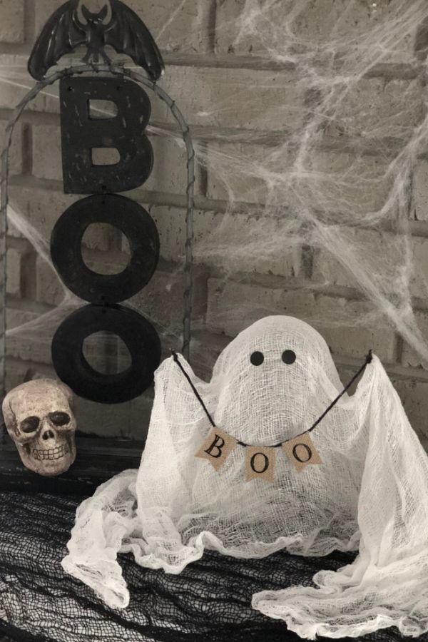 Easy DIY Halloween Cheesecloth Ghosts