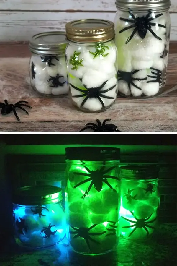 Glowing Spider Egg Jars