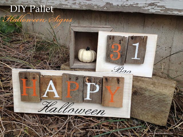 Halloween Pallet Style Signs