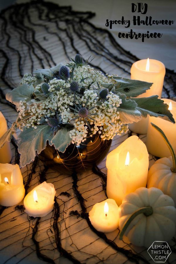 Spooky Floral Centrepiece For Halloween