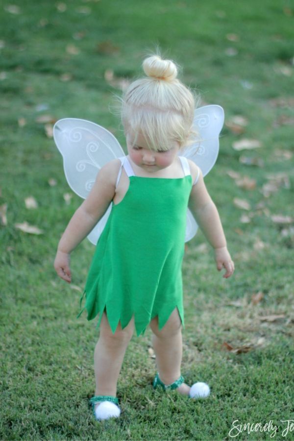 DIY Toddler Tinker Bell Costume And Hair