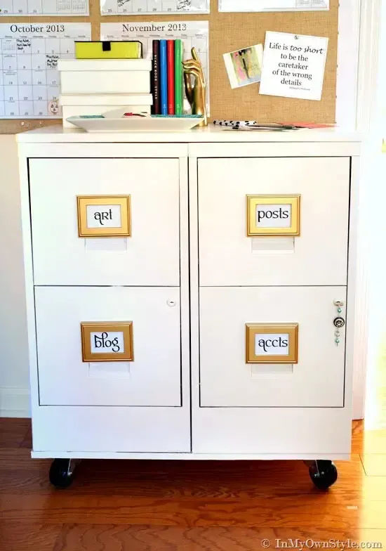 File Cabinet Makeover Use Homemade Chalk Paint