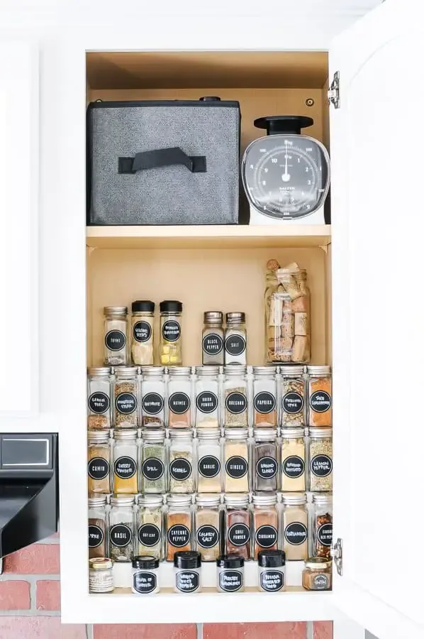 DIY Spice Rack For Organizing Spices In A Cabinet