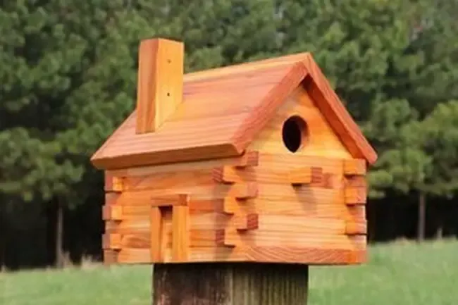 Free Bird House Plans (Log Cabin)
