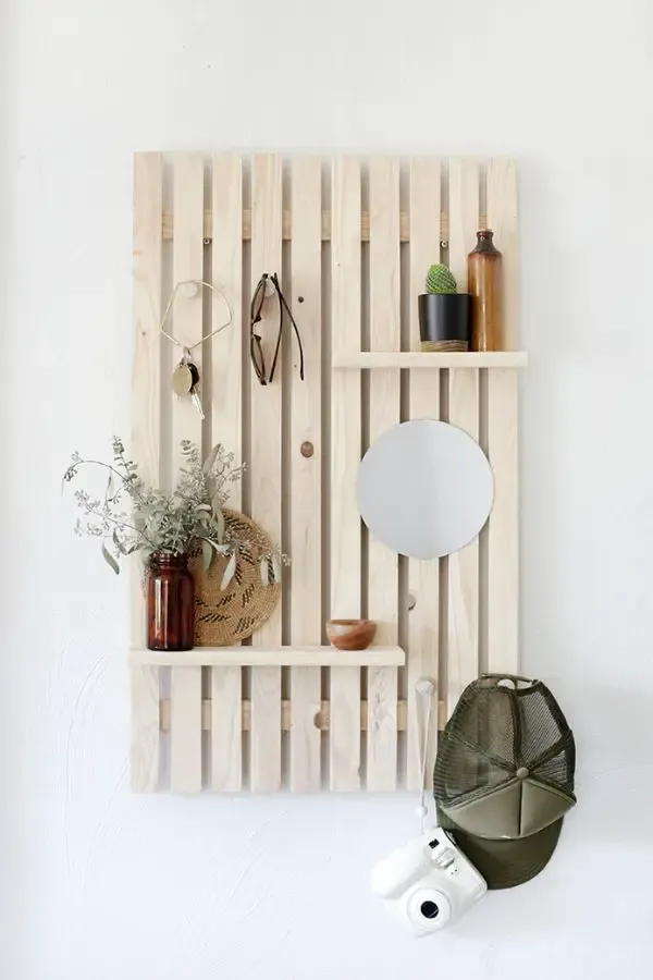 DIY Slat Wall Shelves