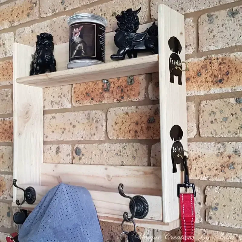 Simple Wall Shelves With Hat Hangers