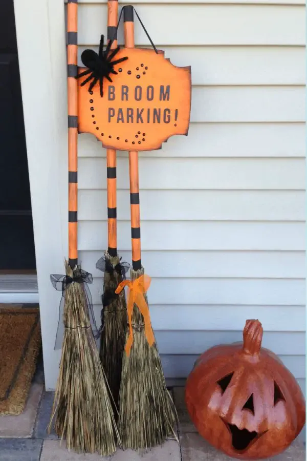 Broom Parking Halloween Decor