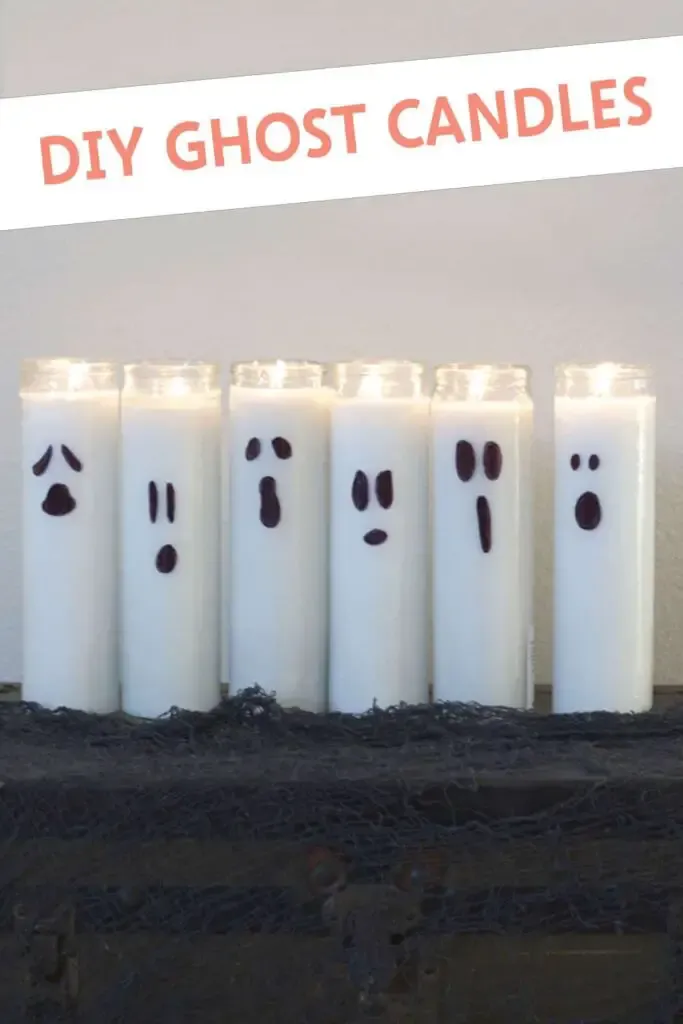 DIY Ghost Candles For Halloween