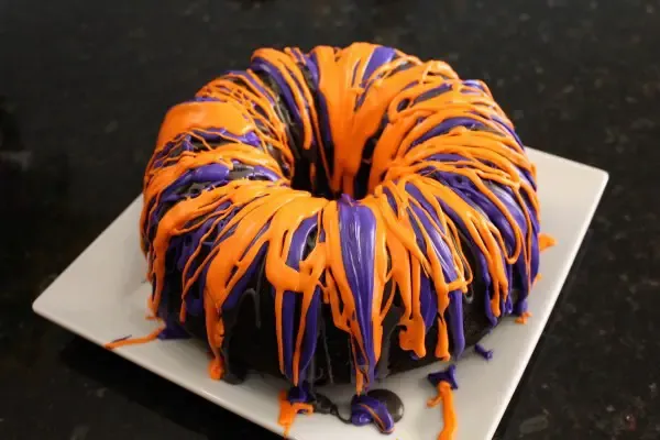 Halloween Rainbow Party Bundt Cake