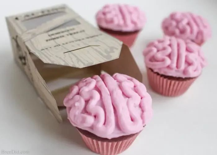 Natural Zombie Brain Cupcake By Bren Did