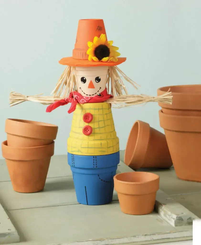 Clay Pot Scarecrow