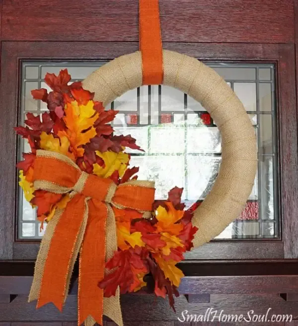 DIY Burlap Fall Wreath