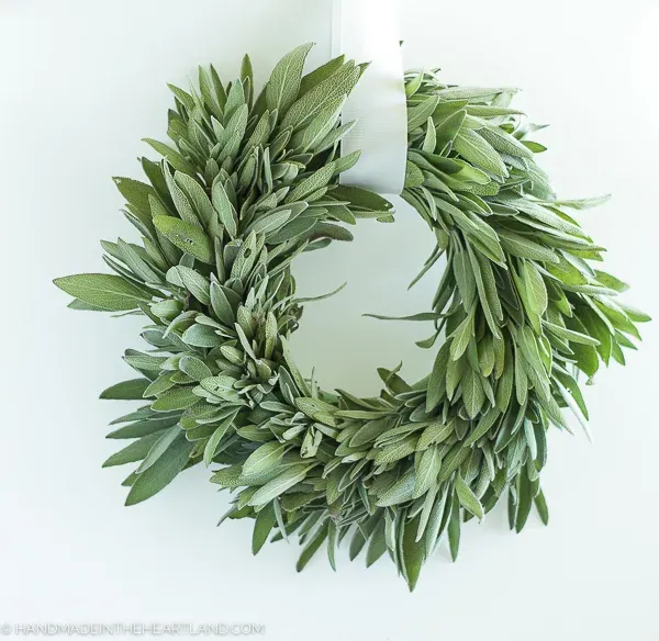DIY Fresh Sage Wreath