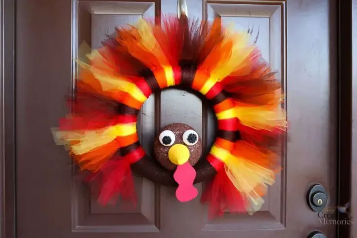 DIY Turkey Tulle Wreath