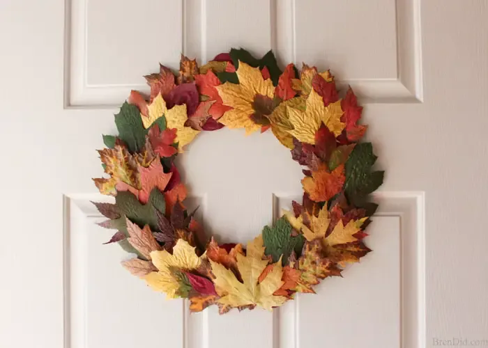 Fall Leaves Front Door Wreath