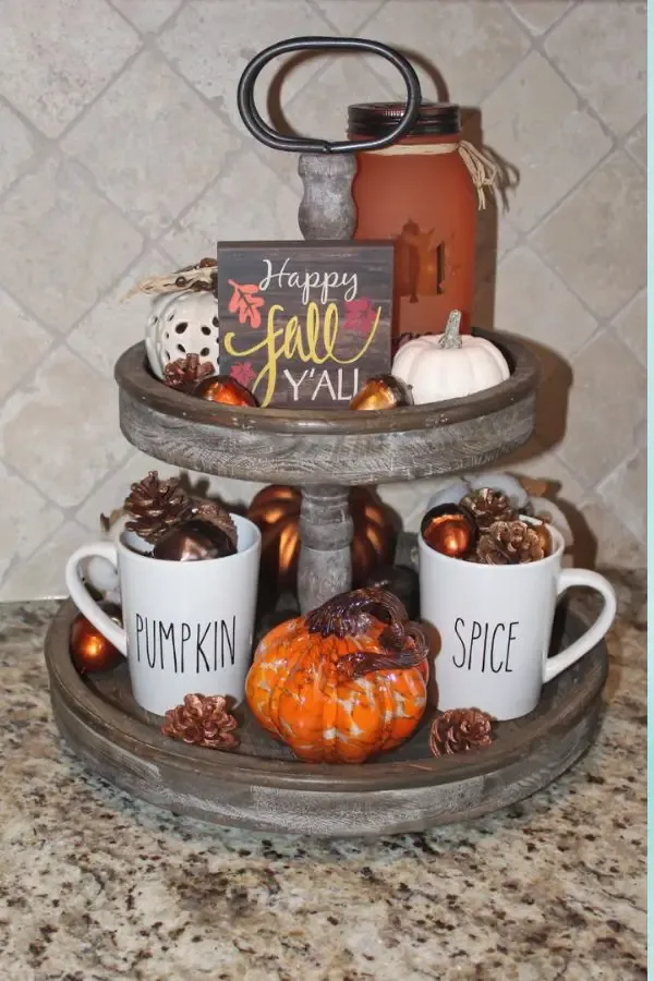 Fall Tiered Tray Decorations