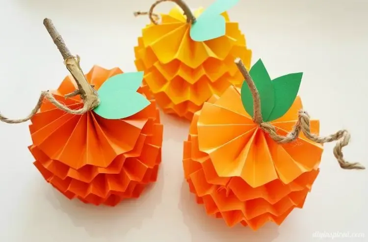 Make Paper Pumpkins For Fall