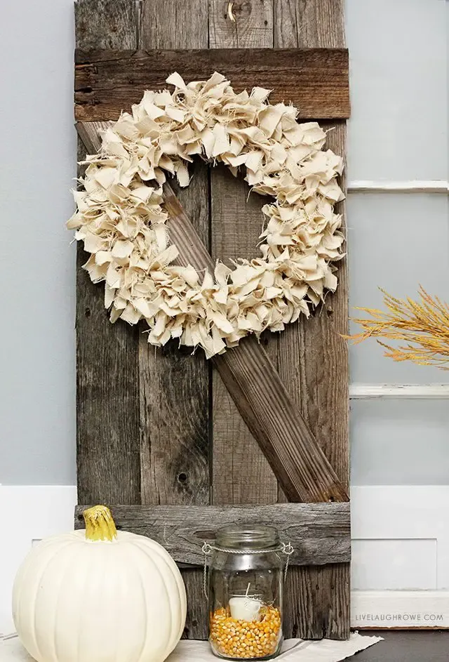 Neutral Fabric Wreath By Live Laugh Rowe