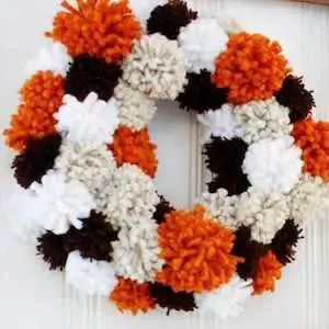 Pom Pom Wreath For Fall
