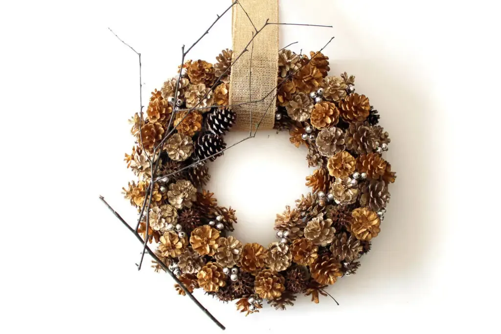 Upcycled Pinecone Wreath