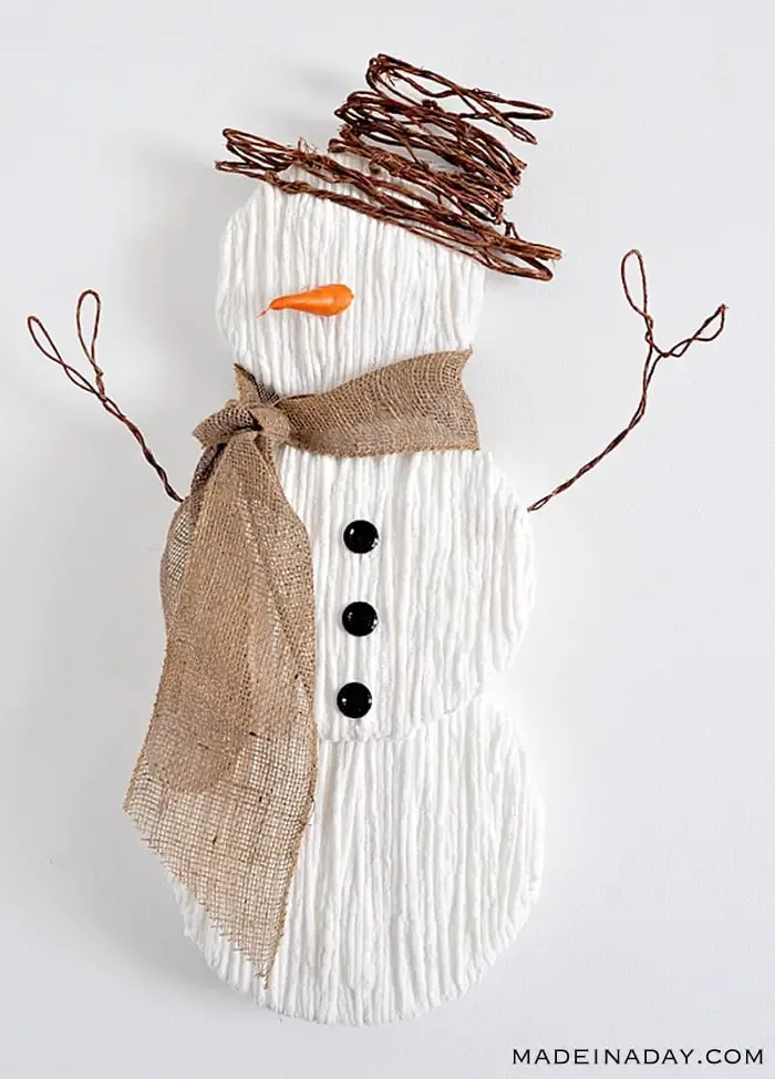Charming Yarn Snowman Door Hanger
