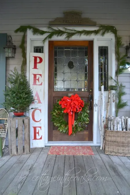 Cottage Christmas Front Porch