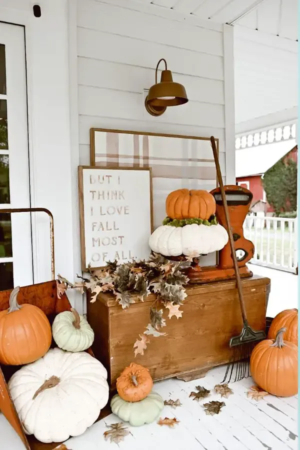 Cozy Antique Fall Porch