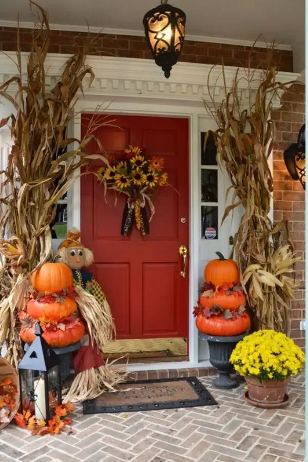 DIY Pumpkin Topiaries For Autumn Porch