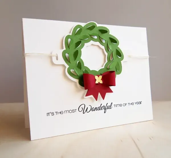 Die Cut Wreath By Red Balloon Cards