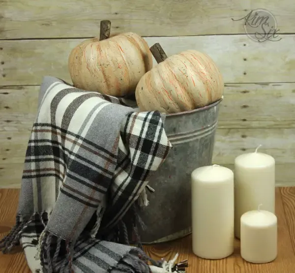 Distressed Dollar Store Pumpkins With A Crackle Finish