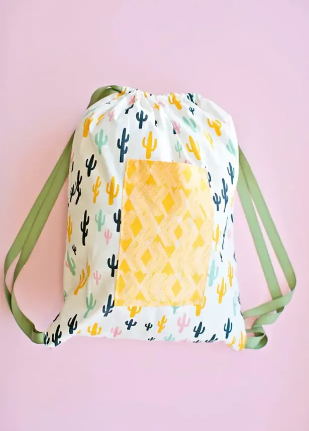  Drawstring Fabric Backpack