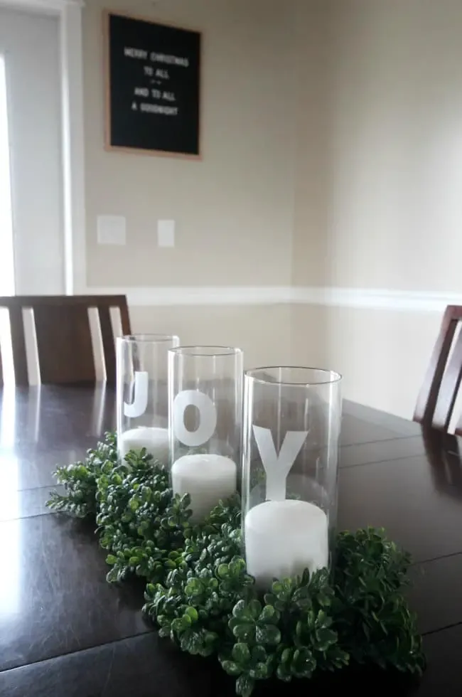 Etched Glass Centerpiece
