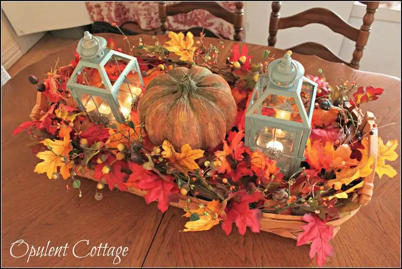 Fall Harvest Basket Centerpiece