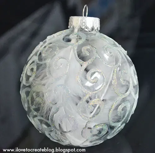 Glittery Swirl Ornaments