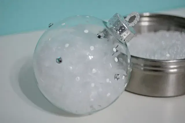 Handmade Snow Glass Ornament