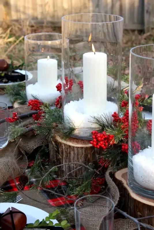 Natural Outdoor Christmas Tablescape