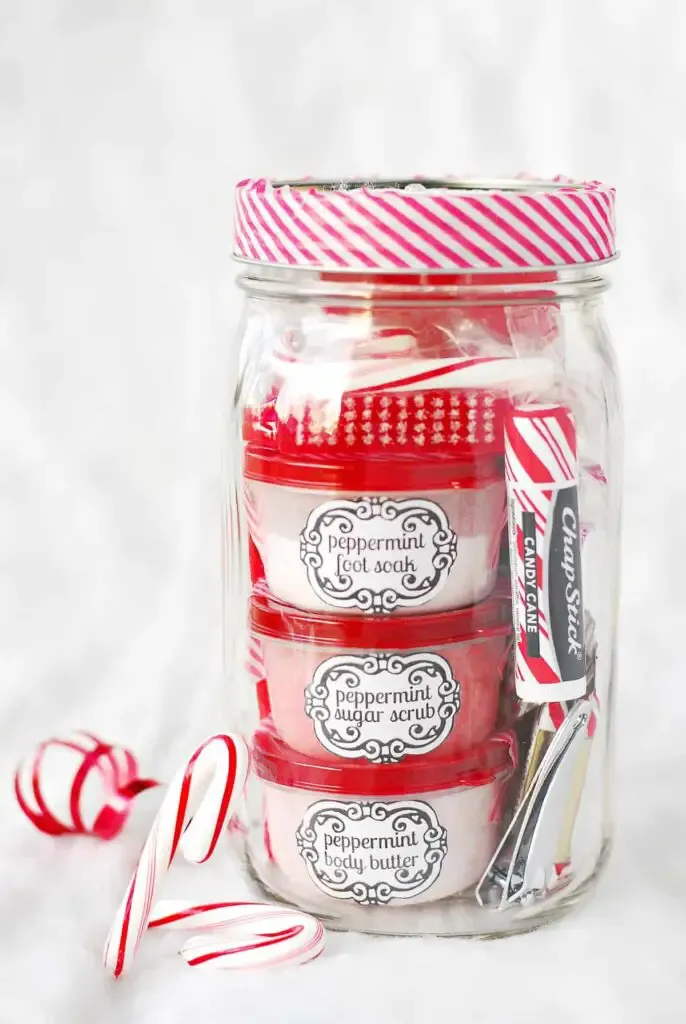 Peppermint Pampering Gifts In Jars
