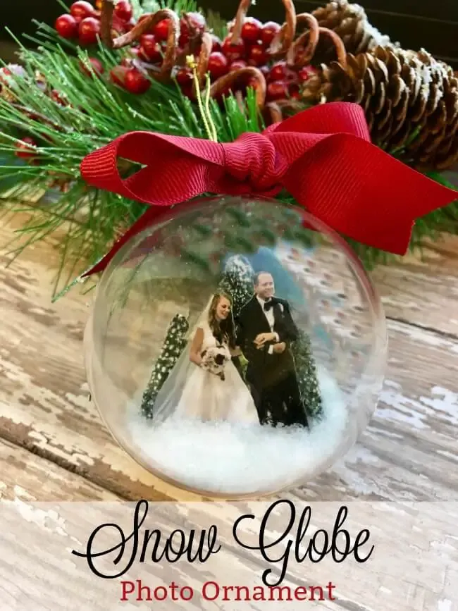 Photo Ornaments With A Snow Globe