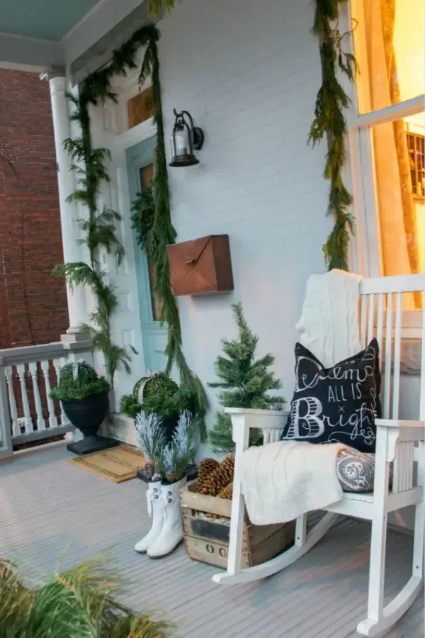 Porch With Repurposed Finds