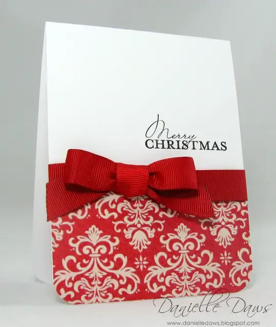 Ribbon Bow Wrapped Card