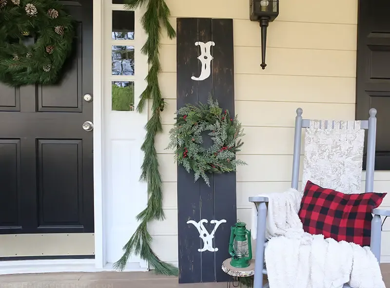 Rustic Front Porch Christmas Sign