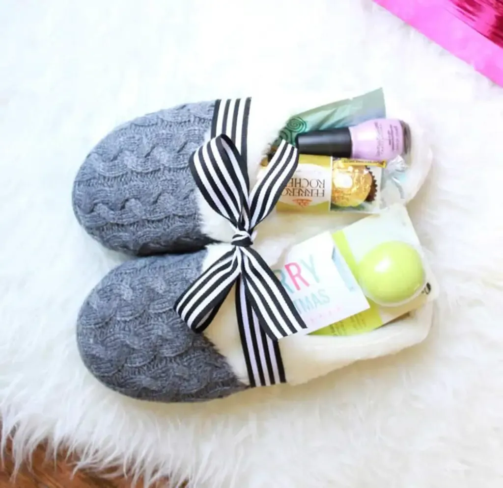 Slippers with Small Gifts