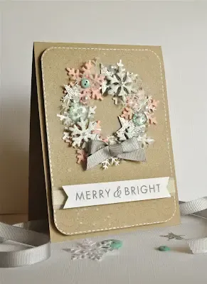 Snowflake Wreath By Happy Stamper