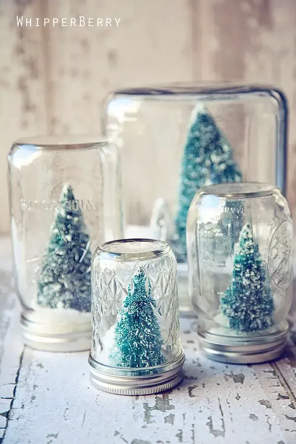 Anthropologie Inspired Christmas Snow Globes