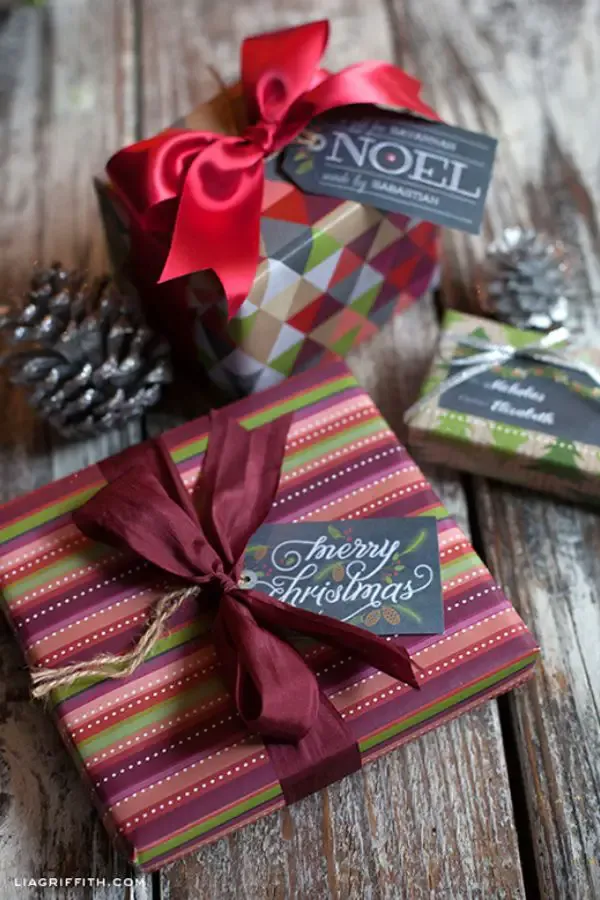 Chalkboard Christmas Gift Tags & Labels