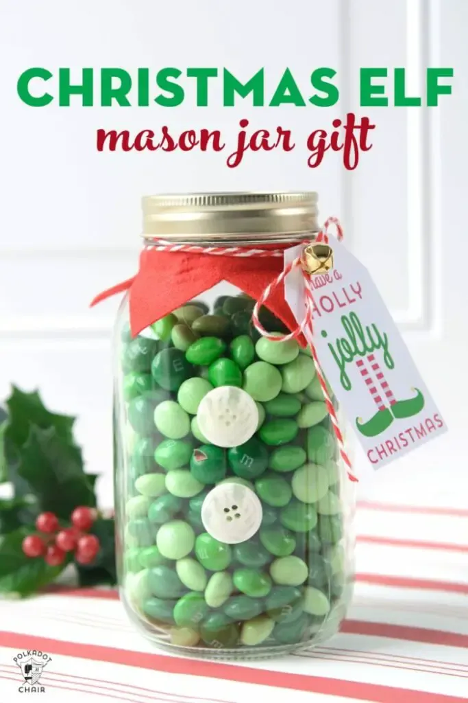 Elf Christmas Mason Jar